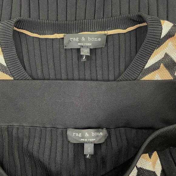 Rag & Bone Elaine Zig Zag Sweater Skirt Matching Set Size XS - Picture 11 of 11